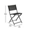 Flash Furniture Brazos Folding Chairs w/Black Flex Comfort Material Backs and Seats and Black Metal Frames, 2PK TLH-SC-097-BLK-02-GG - alternate 2